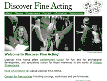 Tablet Screenshot of discoverfineacting.com